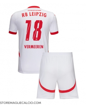 RB Leipzig Arthur Vermeeren #18 Maglia Gara Casa Repliche 2024-25 Bambino